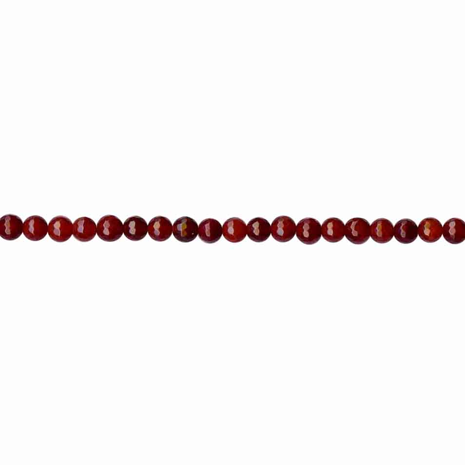 FIRE AGATE RED 06MM FACETED